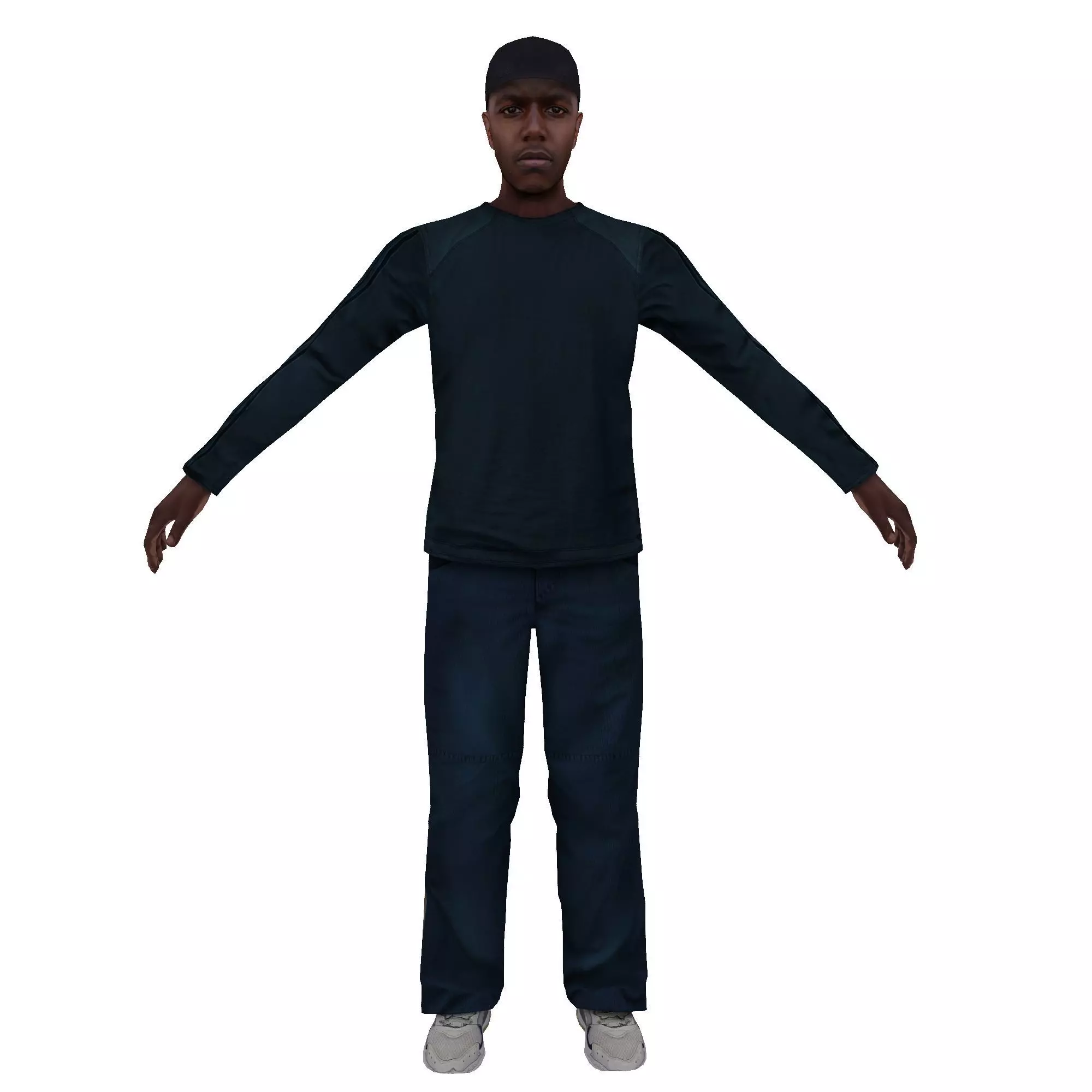 MAN 5 Low-poly 3D model_0