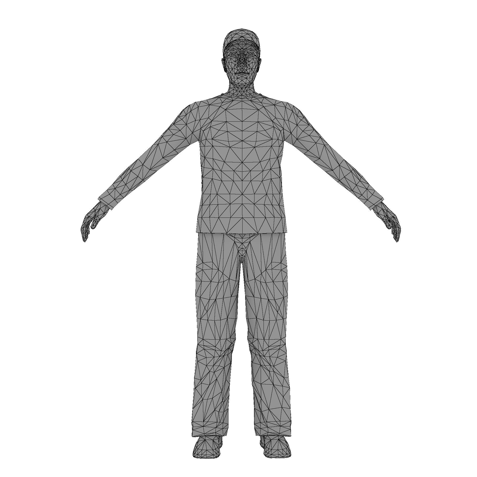 MAN 5 Low-poly 3D model_10