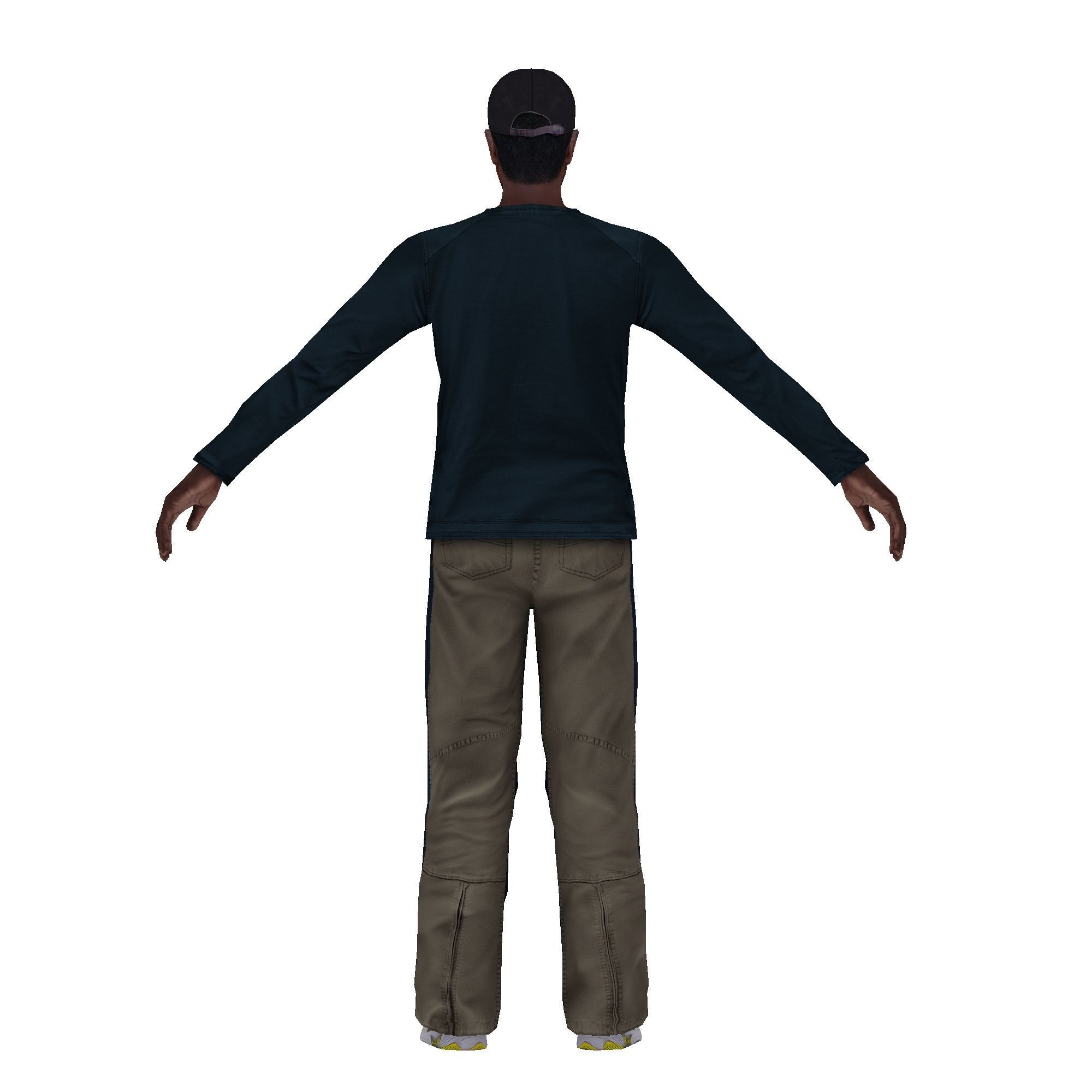 MAN 5 Low-poly 3D model_7