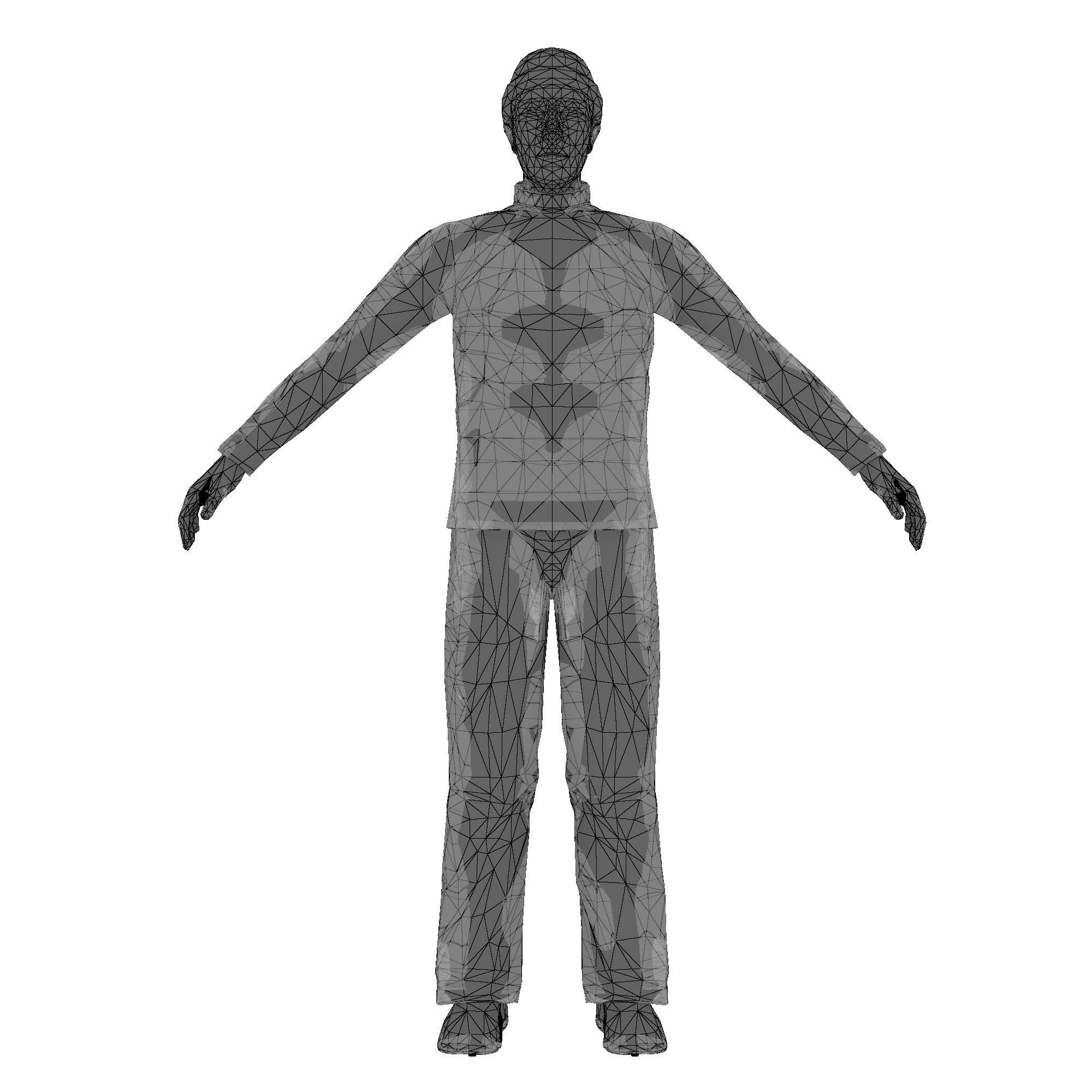 MAN 6 in sweater and pants Low-poly 3D model_10