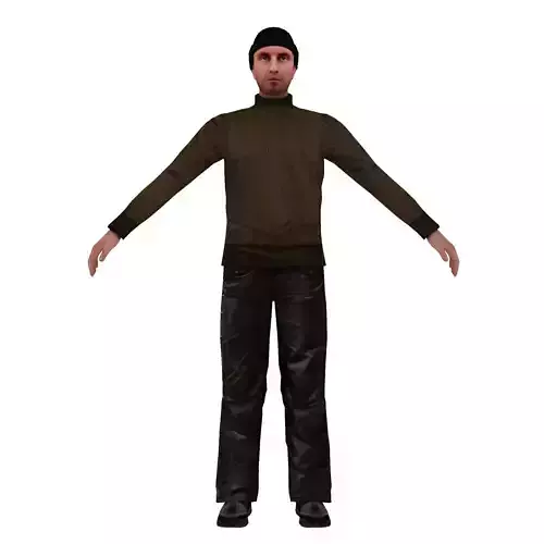 MAN 6 in sweater and pants