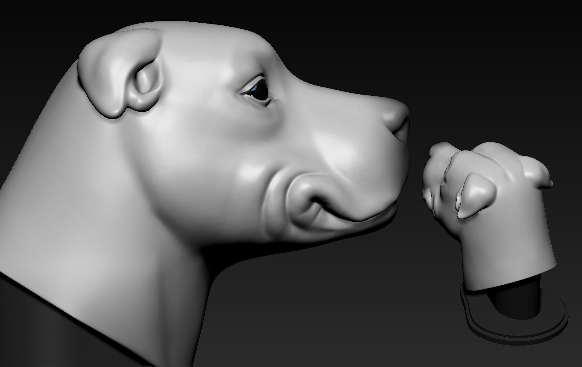 Pitbull Cute 3D print model_7