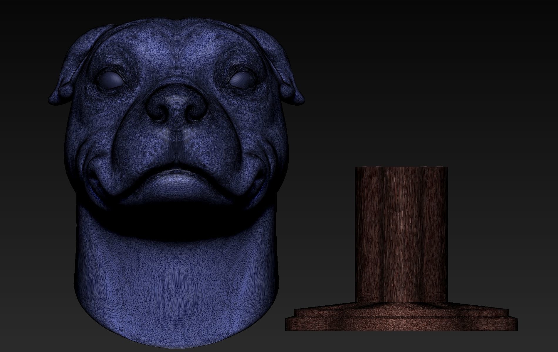 Pitbull Cute 3D print model_9