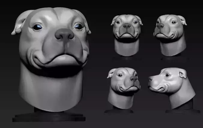 Pitbull Cute 3D print model Pitbull Cute 3D print model