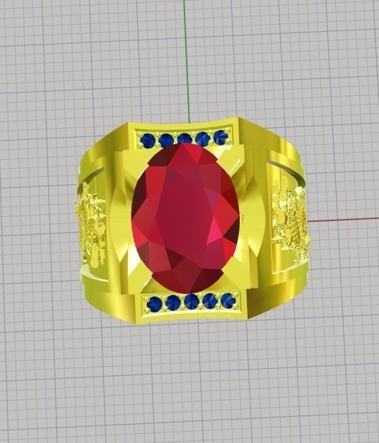 Rings men dragon 3D print model_1