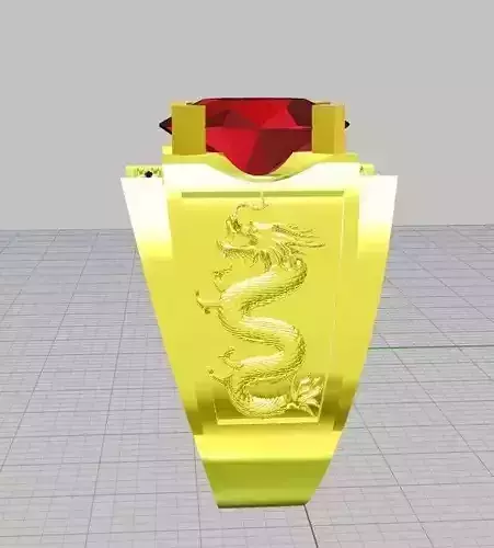 Rings men dragon 3D print model