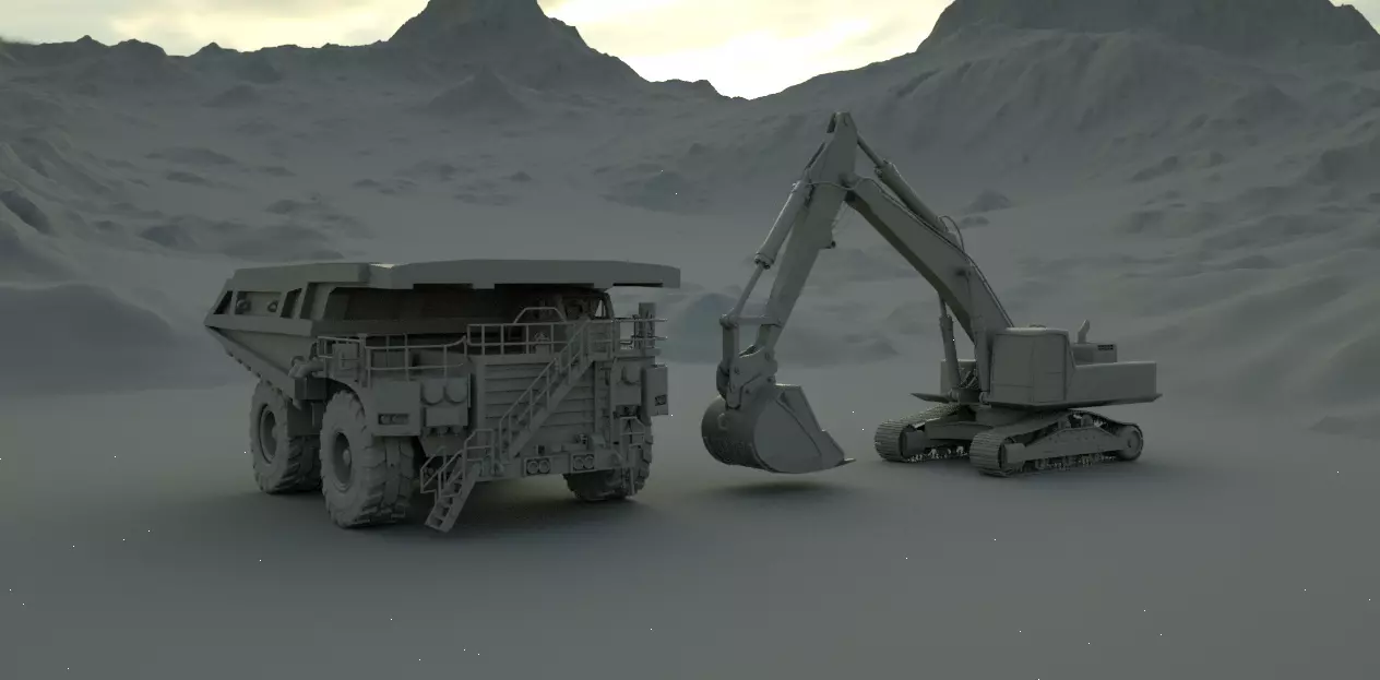 Mining Scene Free 3D model