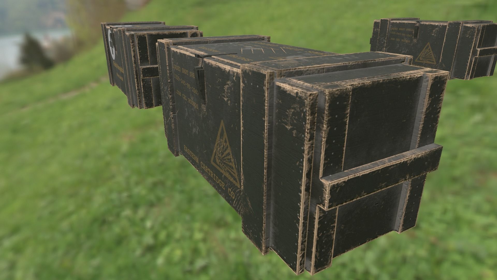 Military supply boxes Ammo boxes Low-poly 3D model_4