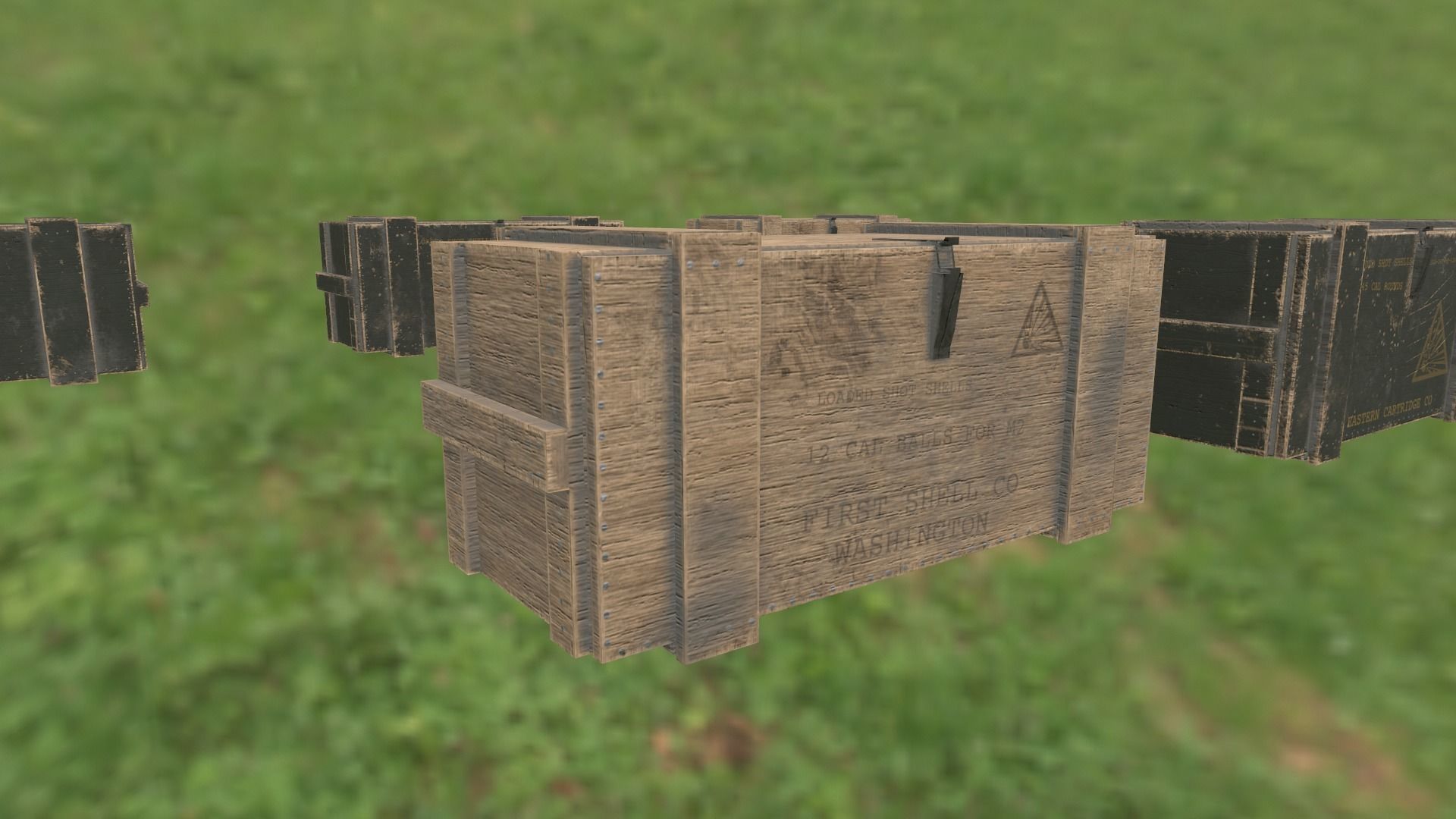 Military supply boxes Ammo boxes Low-poly 3D model_3