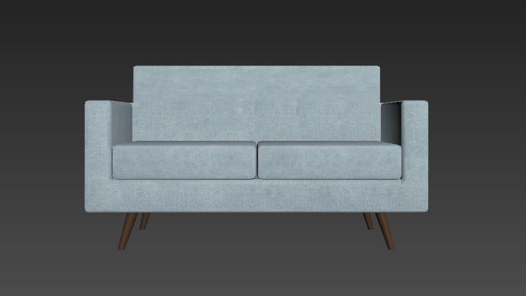 Sofa Chair Low-poly 3D model_4