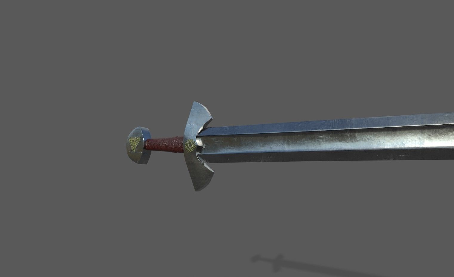 Viking Sword PBR Lowpoly Game Ready Low-poly 3D model_2