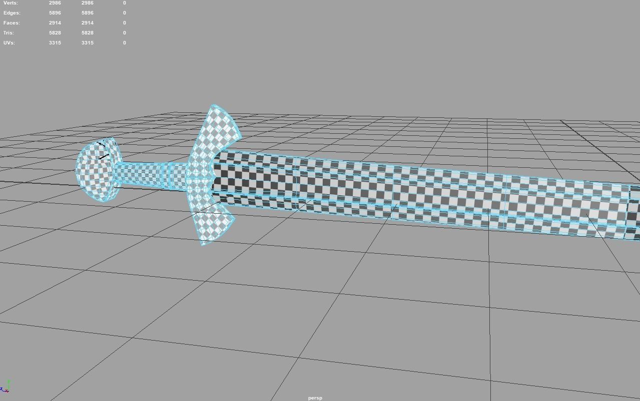 Viking Sword PBR Lowpoly Game Ready Low-poly 3D model_8