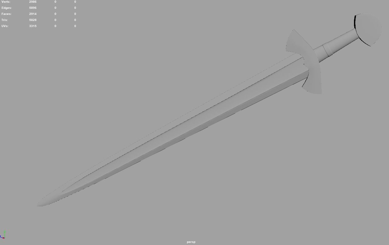 Viking Sword PBR Lowpoly Game Ready Low-poly 3D model_13