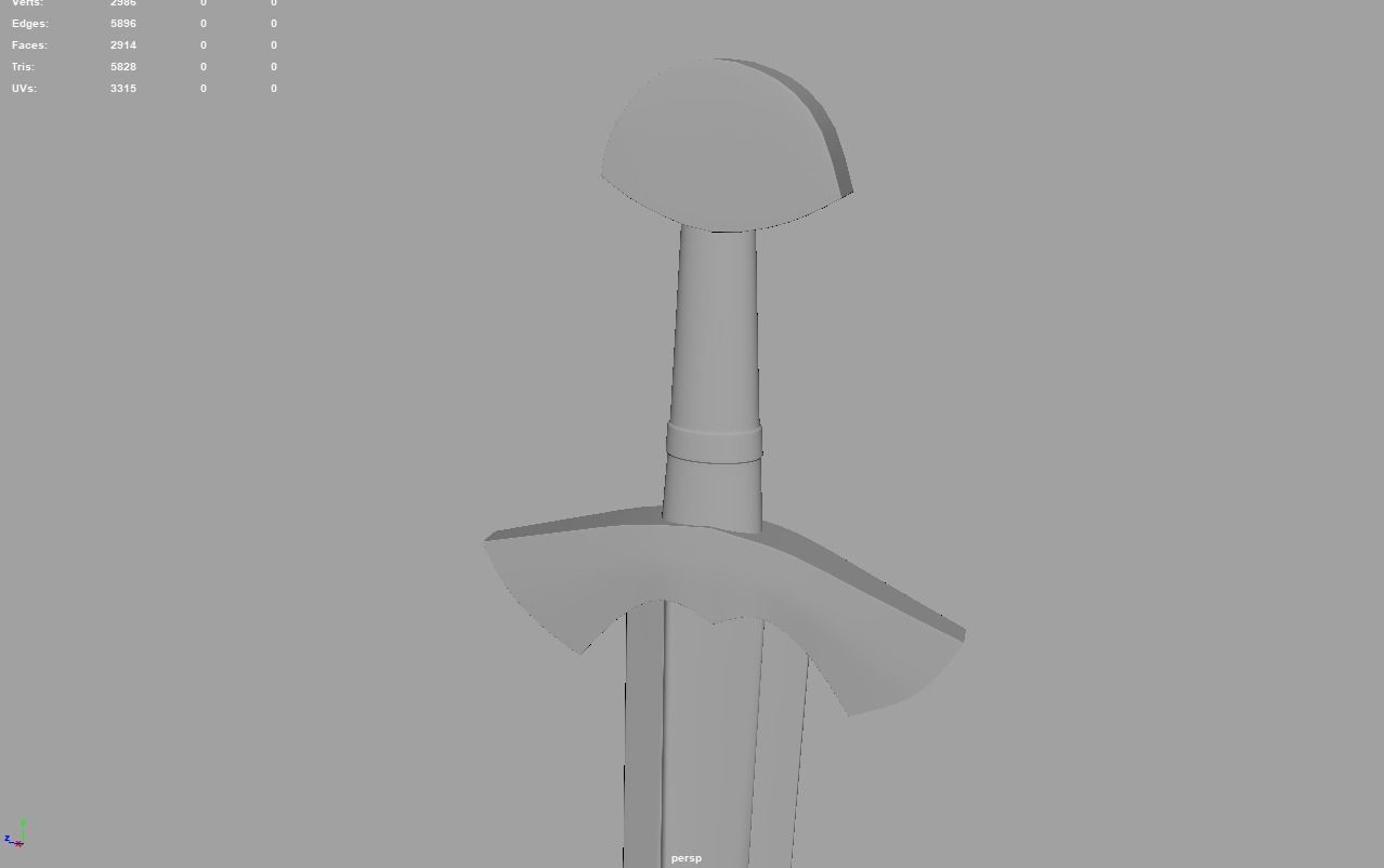 Viking Sword PBR Lowpoly Game Ready Low-poly 3D model_10