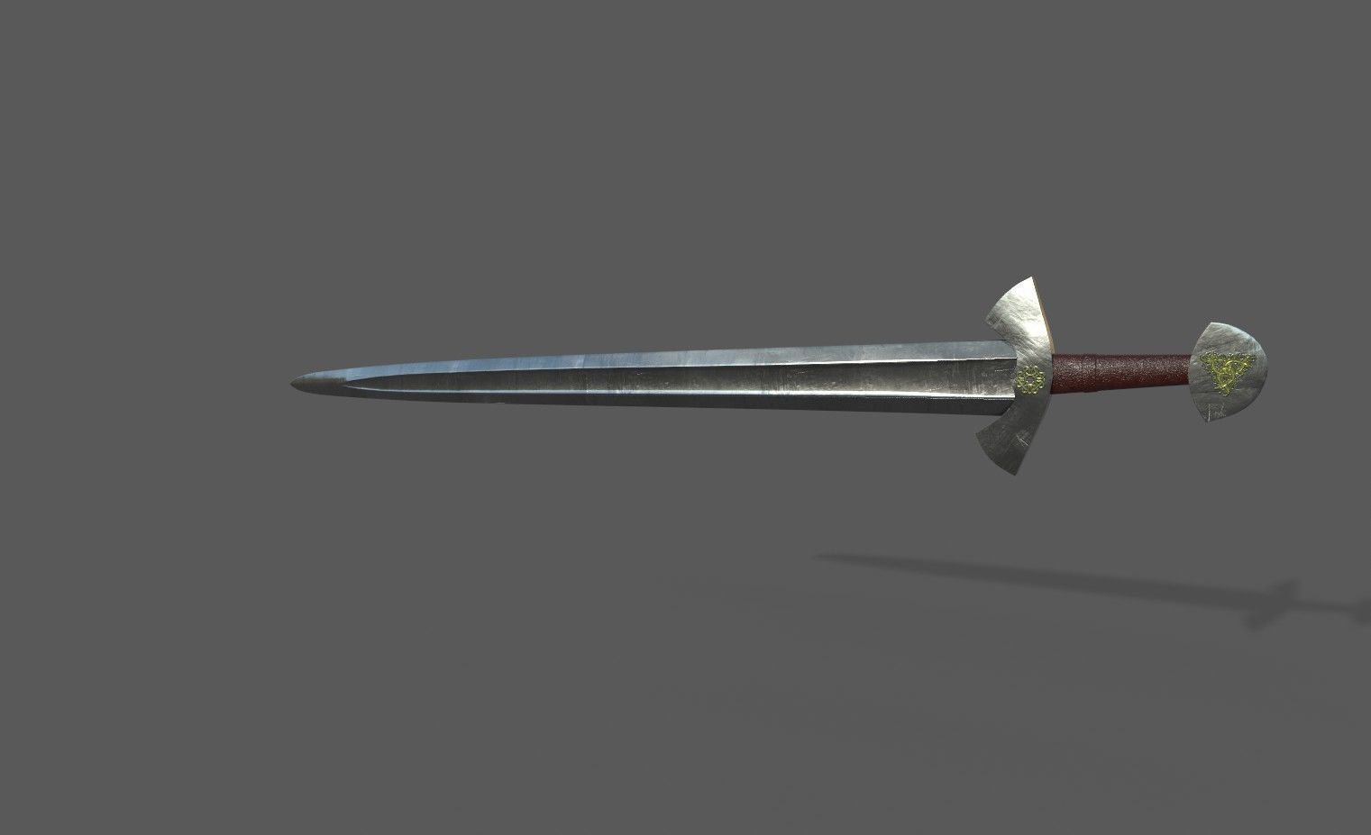 Viking Sword PBR Lowpoly Game Ready Low-poly 3D model_3