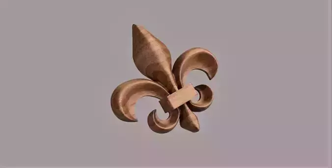 Fleur de lis Carving Ornament