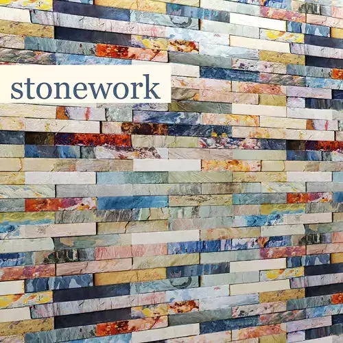 Stone wall slate 3D model