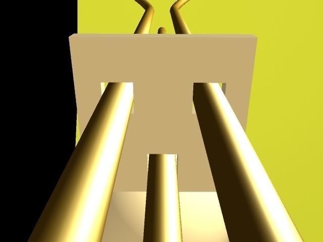 Light-02 pendant light with three balls hanging from it Low-poly 3D model_19