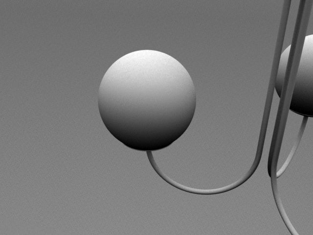 Light-02 pendant light with three balls hanging from it Low-poly 3D model_17