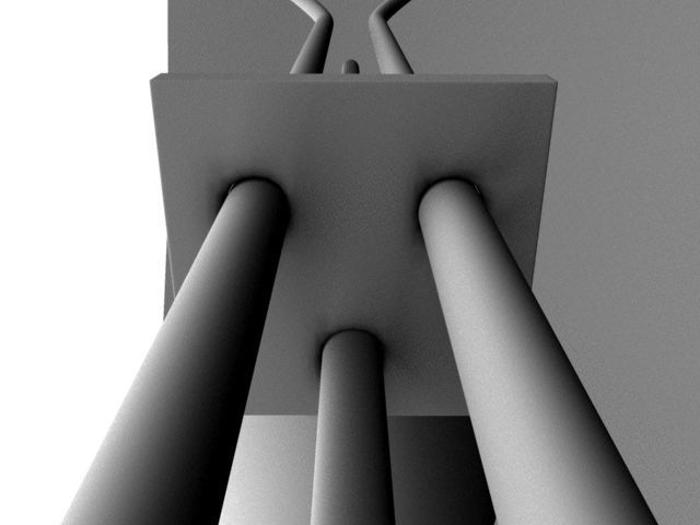 Light-02 pendant light with three balls hanging from it Low-poly 3D model_18