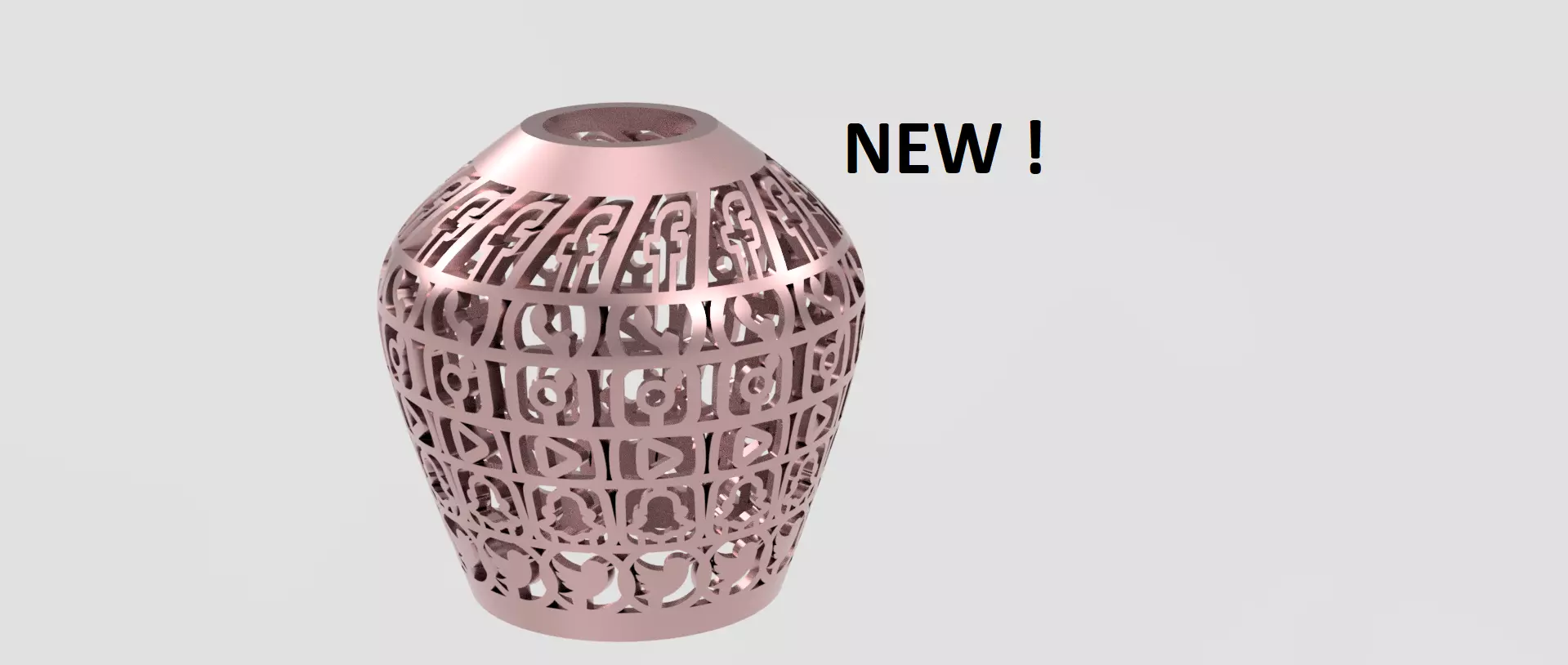 social lamp shade 3D print model