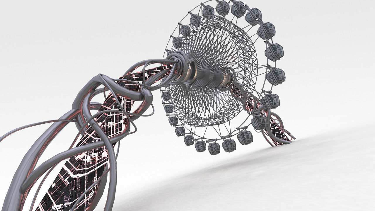 Ferris wheel 3D model_3