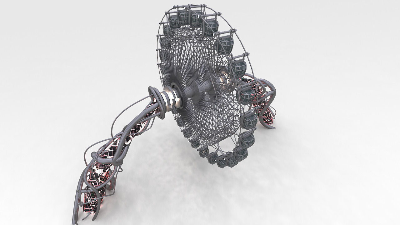 Ferris wheel 3D model_2