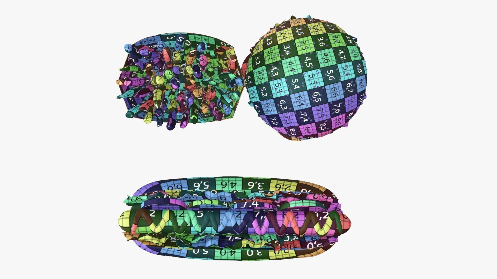 Hamburger French fries hotdog fast food 3D Model Collection_14