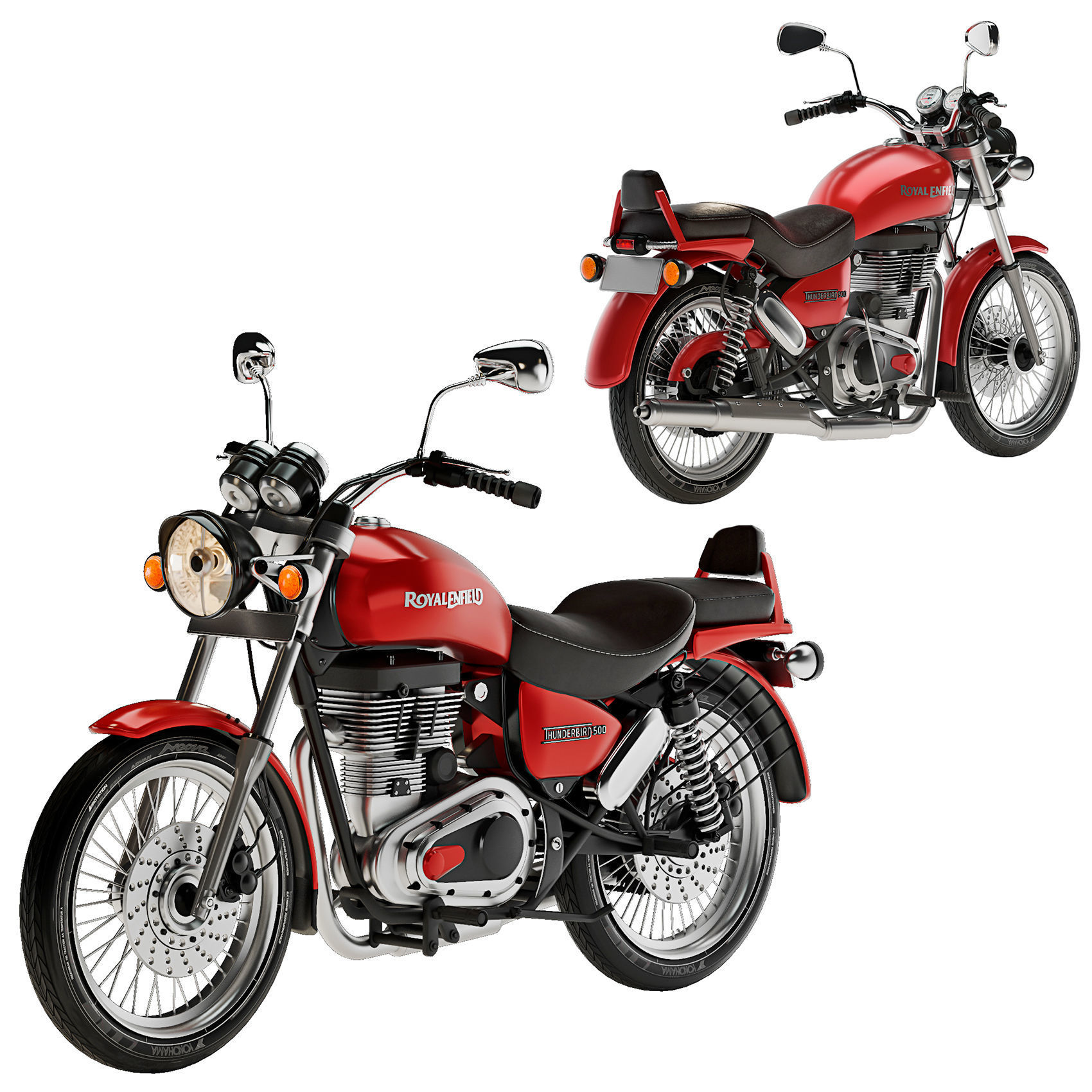 Royal Enfield Thunderbird 500 3D model_4