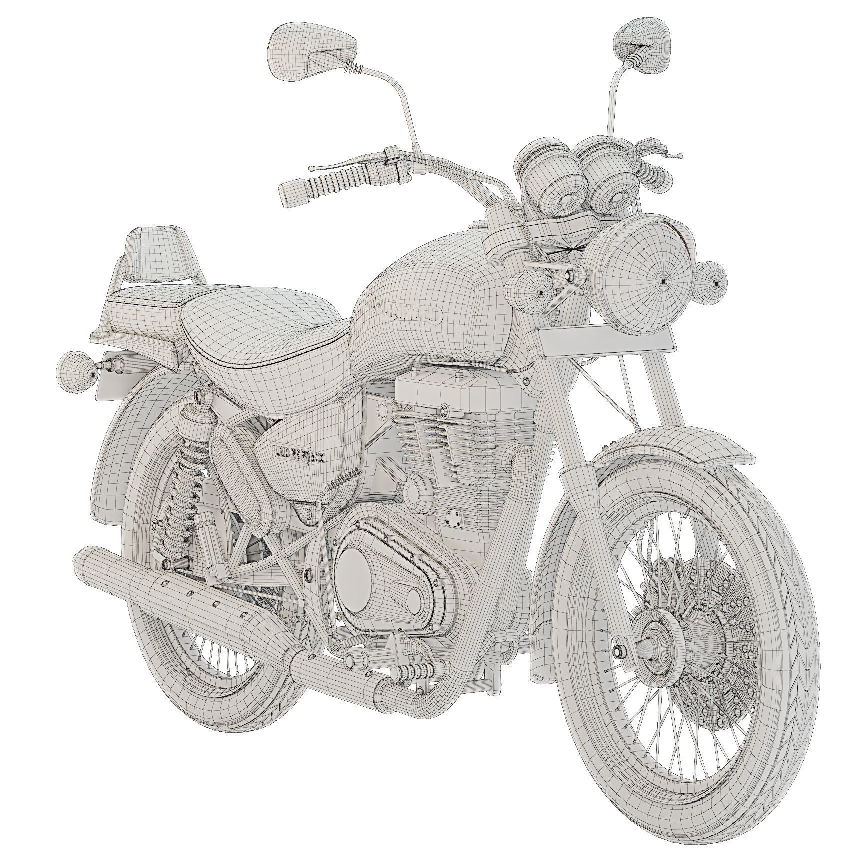 Royal Enfield Thunderbird 500 3D model_13