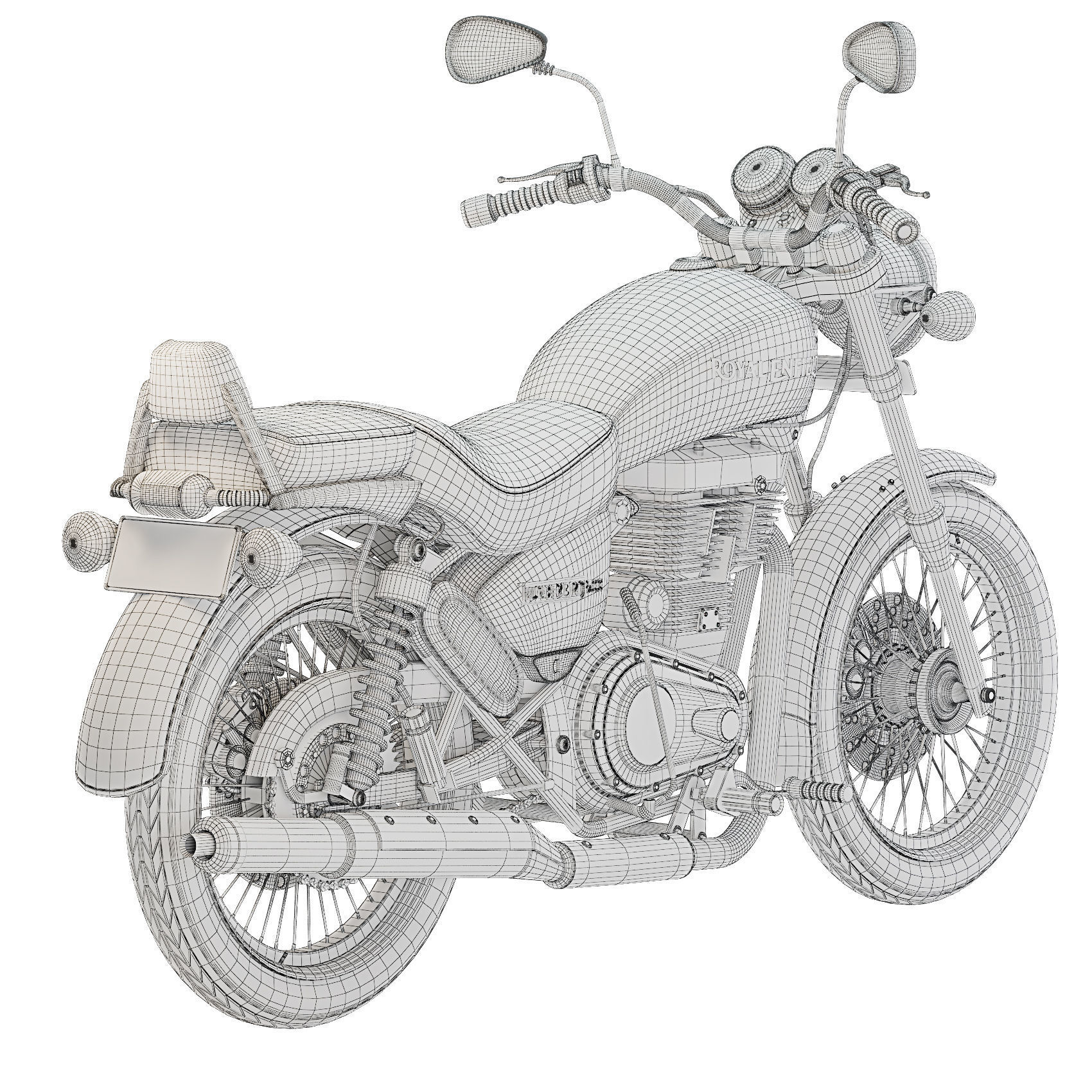 Royal Enfield Thunderbird 500 3D model_12