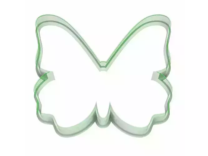 0166 Butterfly No 06 cookie cutter 3D print model