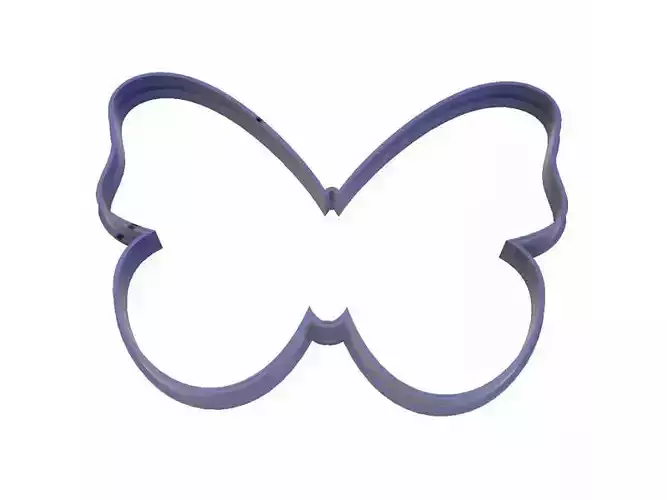 0167 Butterfly No 07 cookie cutter 3D print model