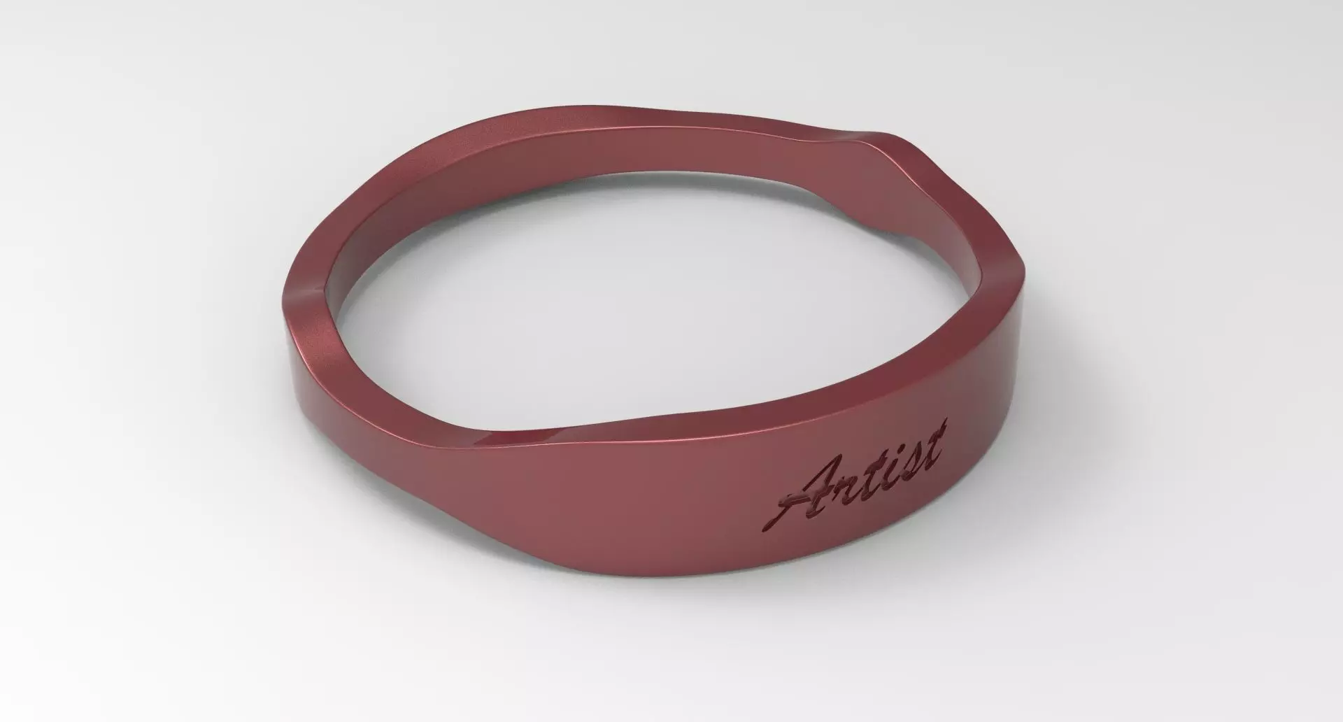 Artist Female Ring Rosewood 3D print model