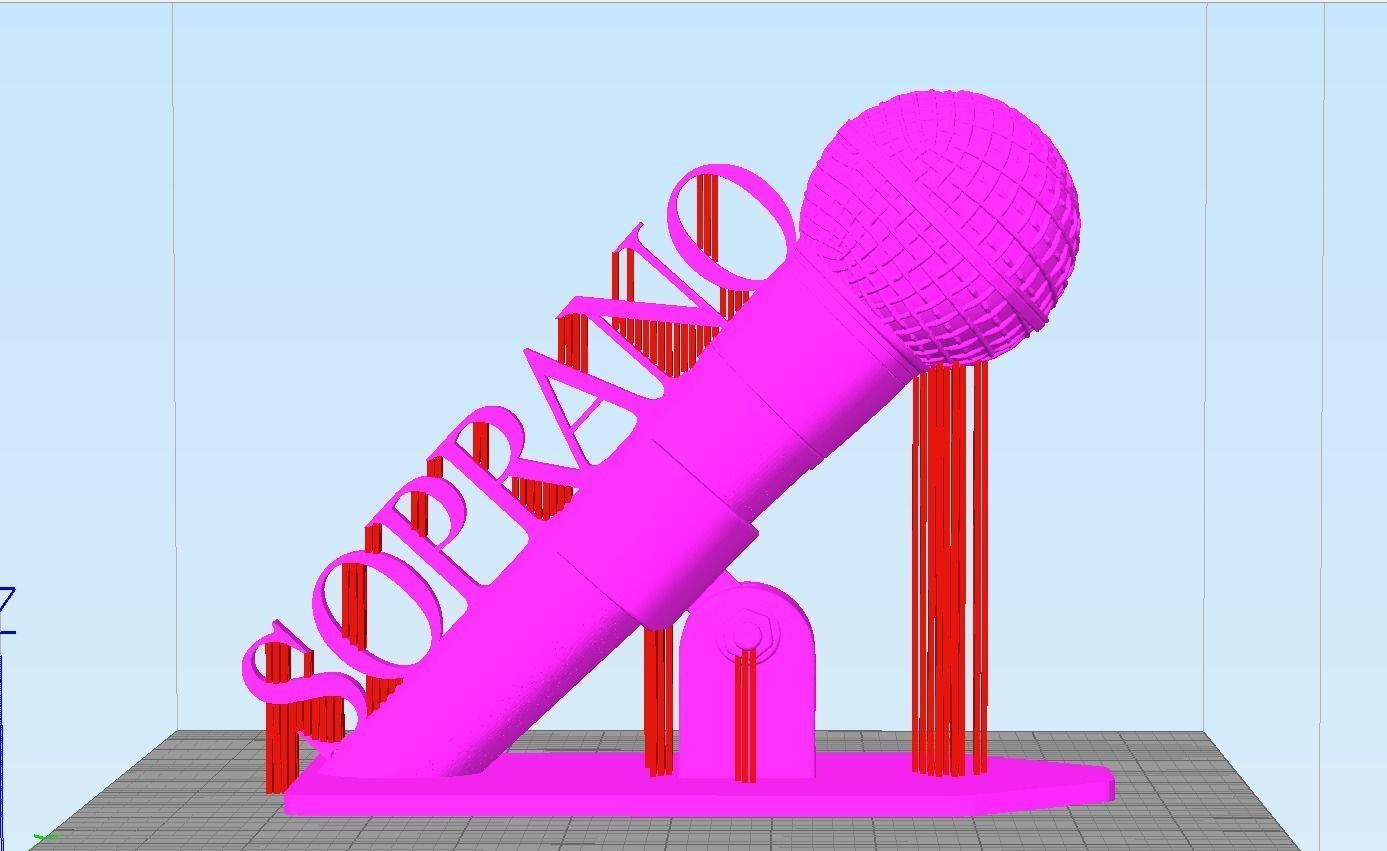 Lampe soprano pied et litophane e14 3D print model_2