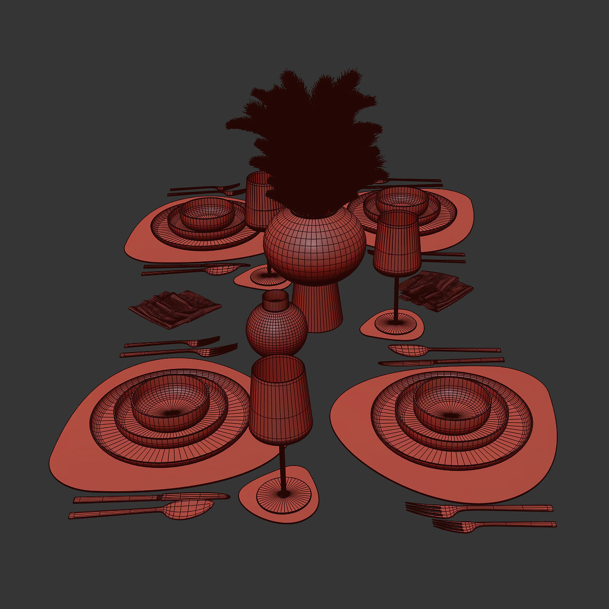 Table setting 27 3D model_7