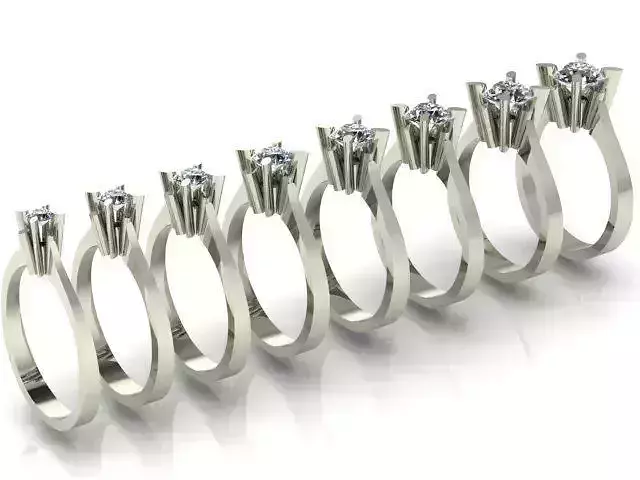 8 single stones ring 