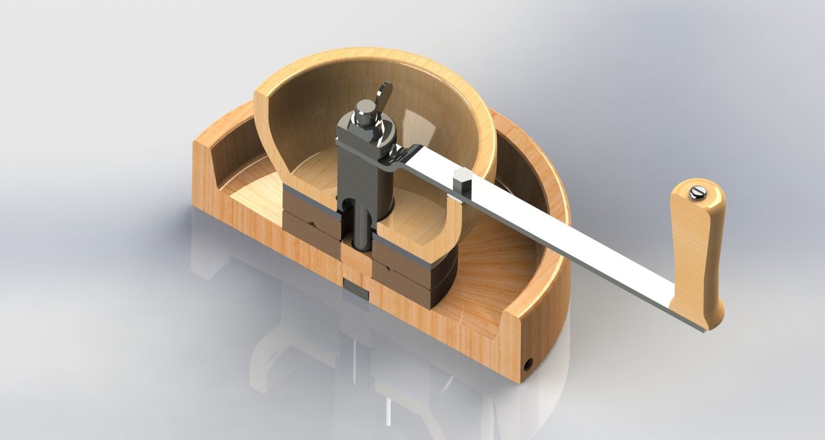 manual table mill 3D model_1