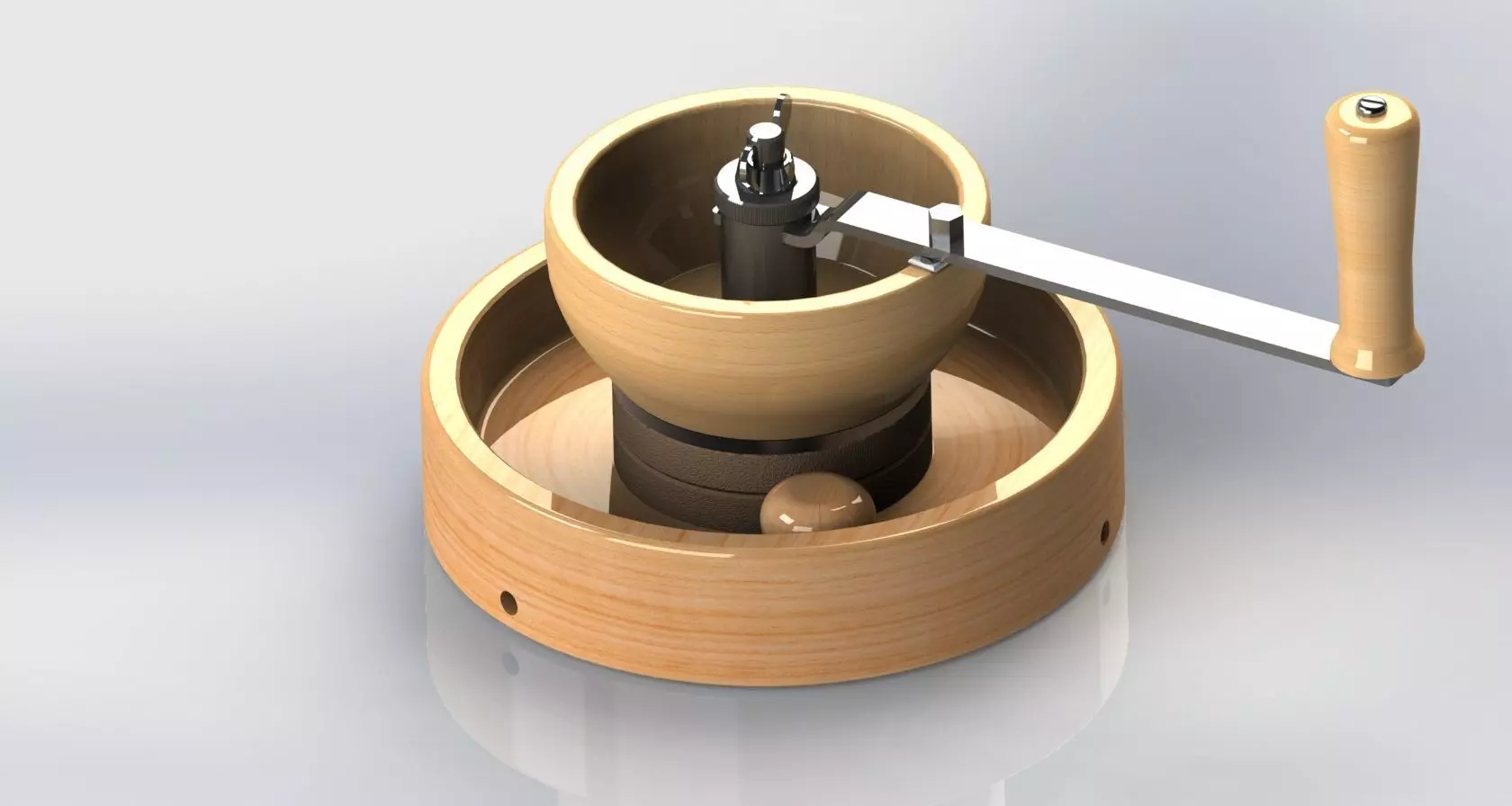 manual table mill 3D model_0