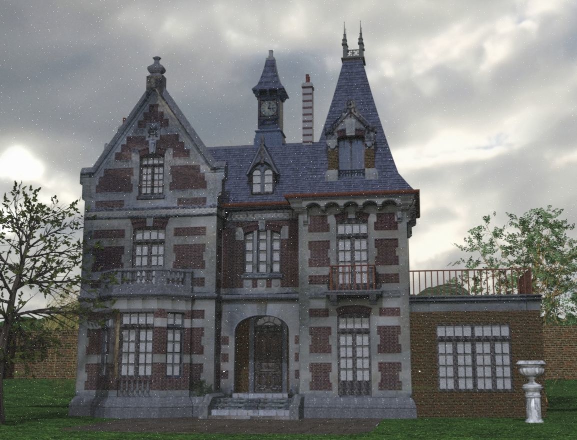 Abandoned Mansion  3D model_1