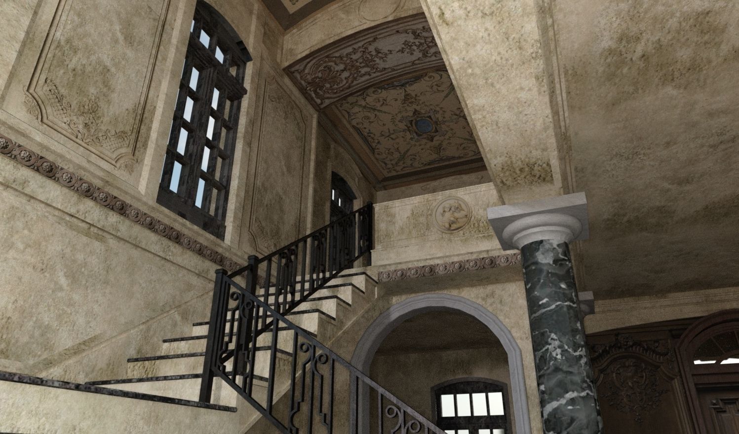 Abandoned Mansion  3D model_5