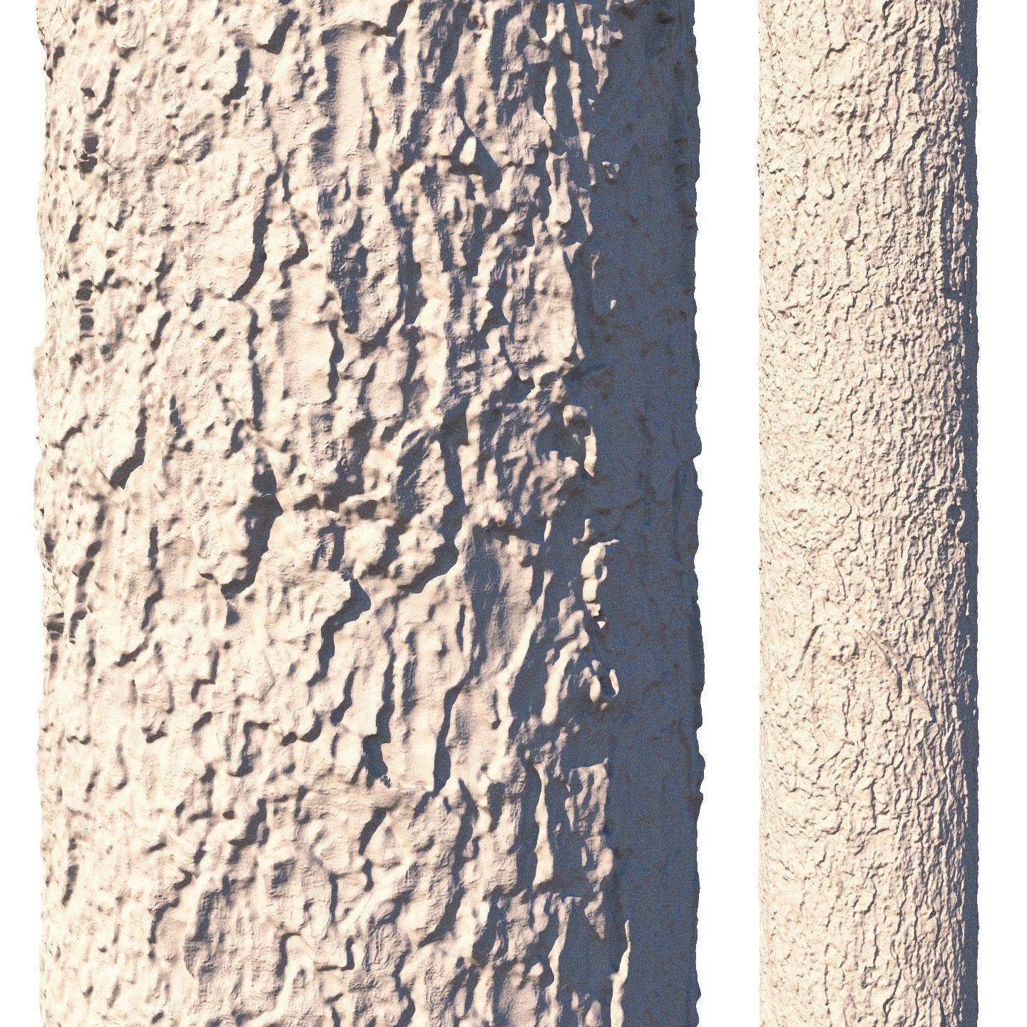 Spruce bark material 3D model_3