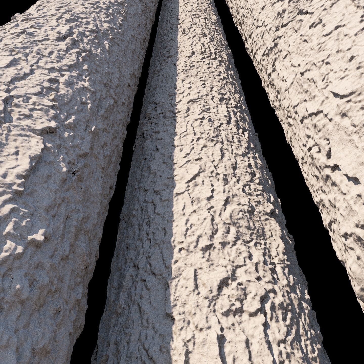 Spruce bark material 3D model_6