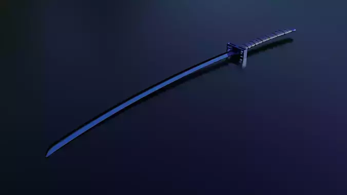 Katana samurai sword 3D model