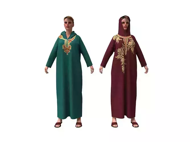 3d woman with arabian cloth