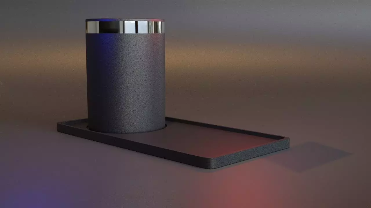 Cup set toilet paper dispenser 3D model_0