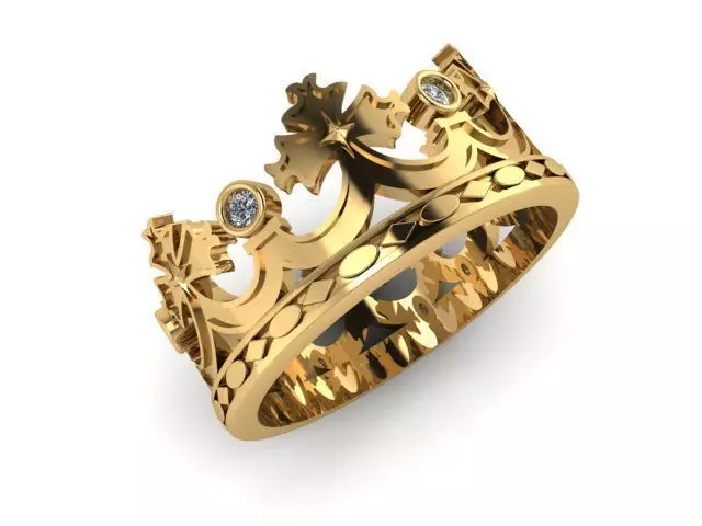 crown ring 65 3D print model_0