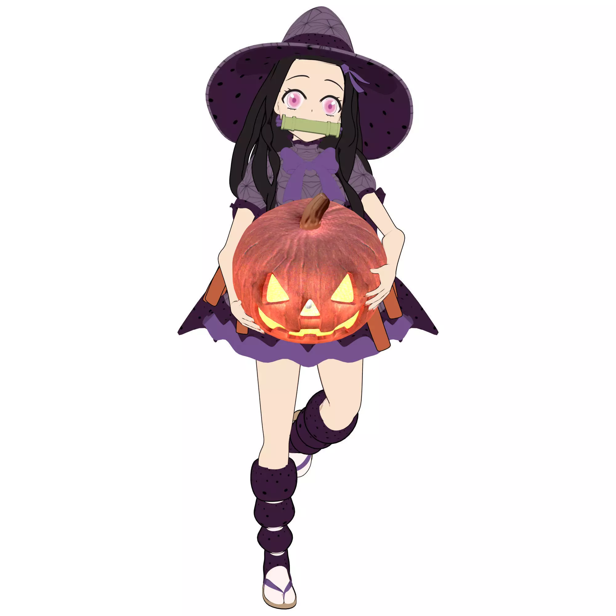 Nezuko Halloween Low-poly 3D model