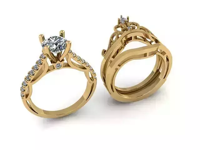 two piece crown ring 63