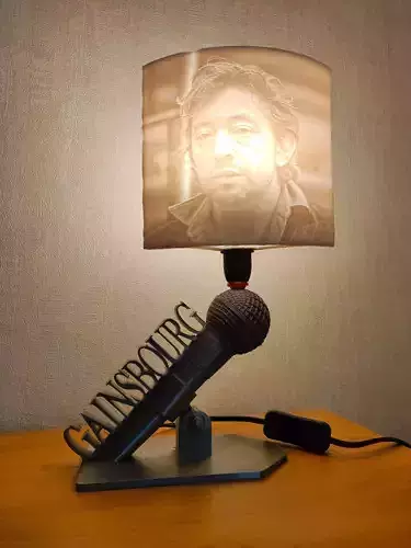 Lampe Serge Gainsbourg  et litophane 